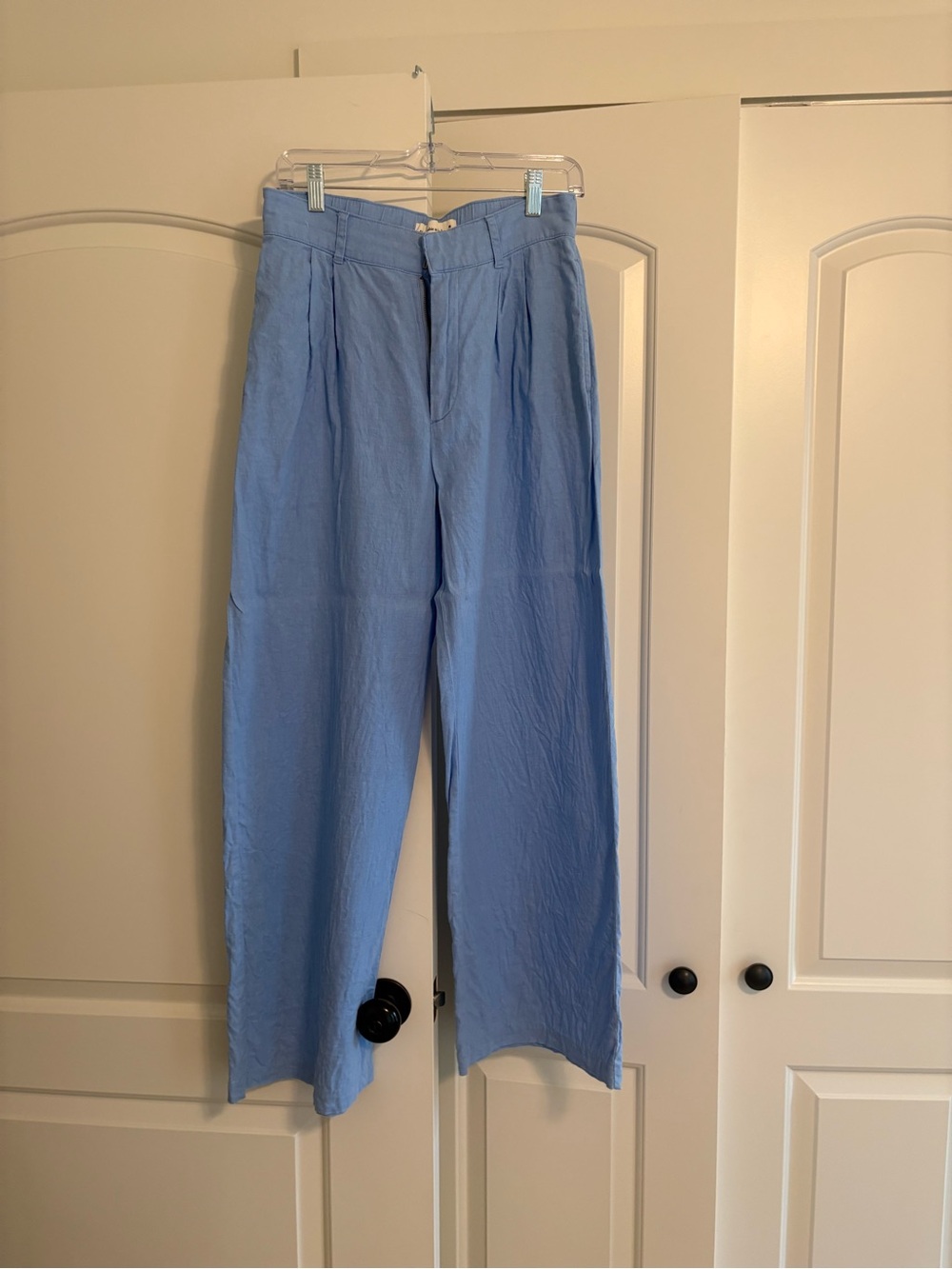 Abercrombie & Fitch Light Blue Wide-Leg Chinos